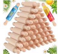 45 mini mattarelli per artigianato, piccoli rulli in legno per impastare in cucina e giochi fantasiosi, vassoio decorativo in legno a più livelli per regali di Halloween e Natale (10 cm)