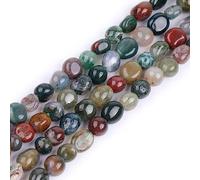 45 perline di agata indiana naturale, irregolari, a forma libera, pietre sfuse, per la creazione di gioielli, bracciali, collane e orecchini fai da te, 45 pezzi
