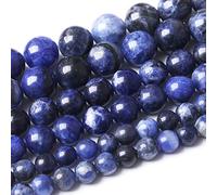 45 perline di sodalite blu naturale da 8 mm, perle di guarigione energetica per la creazione di gioielli, bracciali e collane, 48 cm