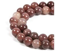45 perline distanziali rotonde in avventurina viola naturale da 8 mm, per la creazione di gioielli, 39,4 cm, 1 filo