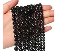 45 perline in pietra naturale da 8 mm, onice nera, perline di agata energetica, per la creazione di gioielli, braccialetti e collane fai da te