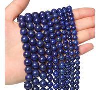 45 perline in pietra naturale lapislazzuli da 8 mm, pietre preziose di cristallo per la creazione di gioielli, braccialetti e collane fai da te