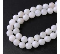 45 perline semi preziose in pietra di luna bianca naturale, 8 mm, per la creazione di gioielli e braccialetti fai da te