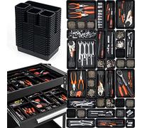 45 Pezzi Cassetta Organizer Cassetti, per Viti Minuteria, Banco da Lavoro, Scatole Vassoio Portaoggetti Organizzatore Plastica, per Carrello Porta Attrezzi, Garage, Officina