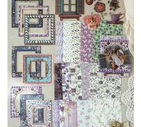 45 pezzi/confezione Carta per scrapbooking con decorazione floreale in rilievo, materiale vintage fai-da-te non adesivo, regalo per le vacanze, forniture per collage fatti a mano, pianificazione di sc