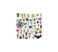 45 pezzi di insetti realistici in plastica e farfalle, ragni e pipistrelli per bambini per l'istruzione,