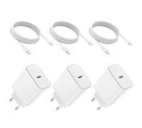 45 W Caricatore USB C per iPhone 17 16 15/17 16 15 Pro/17 16 15 Pro Max/17 Air/16 15 Plus/iPad Pro/iPad Air, Samsung Galaxy S25/S24, 3 Pack Ricarica Rapida Carrellatore Spina Adattatore con 2M Cavo