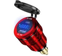 45 W PD USB C Accendisigari Adattatore per Ducati Moto 18 W QC 3.0 Caricabatteria Auto Ricarica Rapida USB Din/Hella EU Spina per 12 V-24 V BMW Triumph KTM Moto