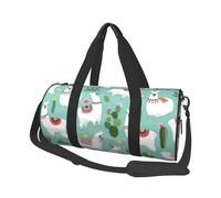 45 x 23 x 23 cm, borsa sportiva, borsa da palestra con bandiera giamaicana, per donne e uomini, Cactus Cartoon Alpaca