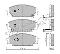 450.0 TRUSTING Kit pastiglie freno, Freno a disco per HONDA