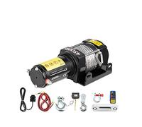 450 0LBS 12V Argano elettrico for 4x4 42.6ft Syntheic Auto Trailer Ropes Torching Cinghia con controllo wireless ATV Camion fuori strada,Attrezzatura Efficiente