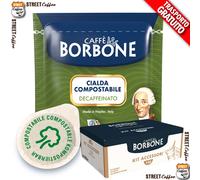 450 Cialde Caffè Borbone Miscela Verde Dek dec Filtrocarta ESE38 + Kit accessori