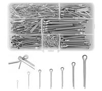 450 Pezzi Coppiglie, Acciaio al Carbonio Zincato Coppiglie Trattore M1 M1.5 M2 M2.5 M3 M4 M5, Set di Copiglie con Scatola di Plastica per Automobili, Meccanica, Attrezzature da Giardino