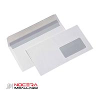 4500 BUSTE COMMERCIALI DA LETTERA BLASETTI 11X23 CM, 80G, BIANCHE CON FINESTRA