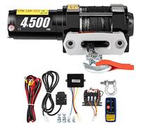 4500LBS Verricello di recupero elettrico Camion ATV 12V Telecomando wireless Verricelli a fune sintetica Strumento fai da te