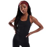 4505 - Active - Canotta nera a coste con reggiseno interno e incrocio sul retro-Nero 40