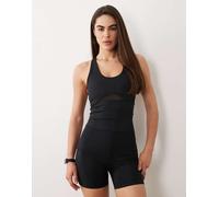 4505 - Active - Canotta push-up nera con reggiseno interno e dettaglio in rete-Nero 50