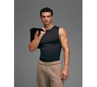 4505 - Canotta base layer a compressione attillata nera senza cuciture che definisce il fisico-Nero L