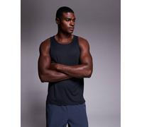 4505 - Canotta da corsa nera in tessuto a rete tecnico quick dry vestibilità comoda-Nero S