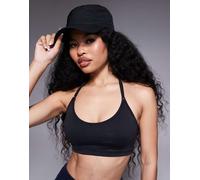 4505 - Cappellino da corsa nero con fermacorda regolabile One Size