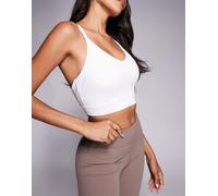 4505 Coppe Grandi - Icon Active - Reggiseno sportivo a supporto medio bianco con imbottitura rimovibile e spalline regolabili 40