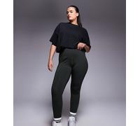 4505 Curve - Icon Active - Leggings da palestra a vita alta kaki modellanti sul retro con tasca interna-Verde 52