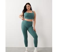 4505 Curve - Icon Active - Leggings da palestra a vita alta salvia modellanti sul retro con tasca interna-Verde 54