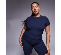 4505 Curve - Icon Studio - T-shirt mini blu navy notte morbida al tatto 50