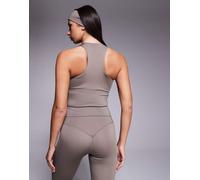 4505 - Icon Active - Canotta color morchella con dorso a vogatore, reggiseno interno e imbottitura rimovibile-Neutro 42