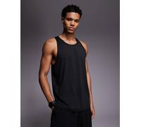 4505 - Icon - Canotta da allenamento in rete ad asciugatura rapida nera con dorso a vogatore-Nero M