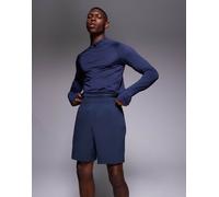 4505 - Icon - Pantaloncini da allenamento da 18 cm ad asciugatura rapida blu navy intenso con tasche con zip 2XL