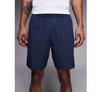 4505 - Icon - Pantaloncini da allenamento da 18 cm ad asciugatura rapida color blu navy con tasche con zip L