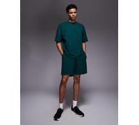 4505 - Icon - Pantaloncini da allenamento quick dry da 18 cm verde bottiglia con tasche con zip 2XL