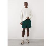 4505 - Icon - Pantaloncini da allenamento quick dry da 18 cm verde bottiglia con tasche con zip XS