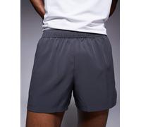 4505 Icon - Pantaloncini da corsa quick dry da 8 cm in grafite con tasca posteriore per il telefono-Grigio XL
