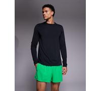 4505 - Icon - Pantaloncini da corsa quick dry da 8 cm verde neon con tasca posteriore per il telefono L