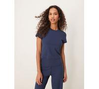 4505 - Icon Studio - T-shirt mini blu navy morbida al tatto L