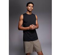 4505 - Icon - Top senza maniche da allenamento in rete nera quick dry-Nero 2XL