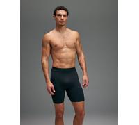 4505 - Pantaloncini a metà coscia base layer a compressione senza cuciture da 20 cm neri che mettono in risalto la figura-Nero M