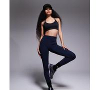 4505 Petite - Icon Active - Leggings da palestra a vita alta tecnici modellanti sul retro color blu navy con tasca interna 34