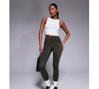 4505 Petite - Icon Active - Leggings da palestra a vita alta verde scuro modellanti sul retro con tasca interna 46