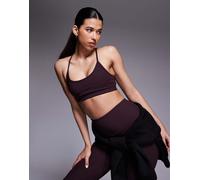 4505 - Reggiseno sportivo a supporto leggero color fico a costine con fascette sottili e imbottitura rimovibile-Viola 38