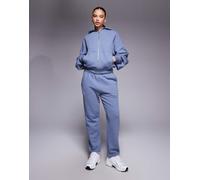 4505 - Rest Day - Joggers a vita bassa pesanti in cotone 420 gsm con fondo elasticizzato color grigio pietra focaia slavato 42