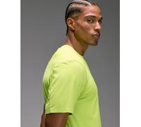 4505 - T-shirt premium da corsa ad asciugatura rapida color lime con cuciture termosaldate e pannello in rete-Verde XS