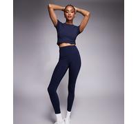 4505 Tall - Icon Active - Leggings da palestra a vita alta blu navy intenso modellanti sul retro con tasca interna 42