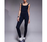 4505 Tall - Icon Active - Leggings da palestra a vita alta blu navy modellanti sul retro con tasca interna 44