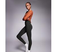 4505 Tall - Icon Active - Leggings da palestra a vita alta kaki modellanti sul retro con tasca interna-Verde 44