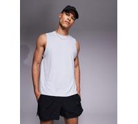 4505 - Top senza maniche tecnico in tessuto ad asciugatura rapida color grigio mélange spazzolato L