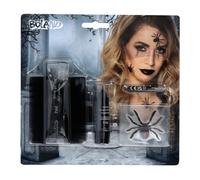 45097 Set trucco con vedova nera 1 tessuto in tulle 1 rossetto 4 adesivi 1