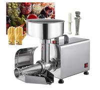 450W Commercial Electric Tomato Strainer Machine, 50 Kg/H Pure Copper Motor, Stainless Steel Strainer, 9inch Large Funnel, High Working Efficiency, Tomato Press for Strawberry Blueberry
